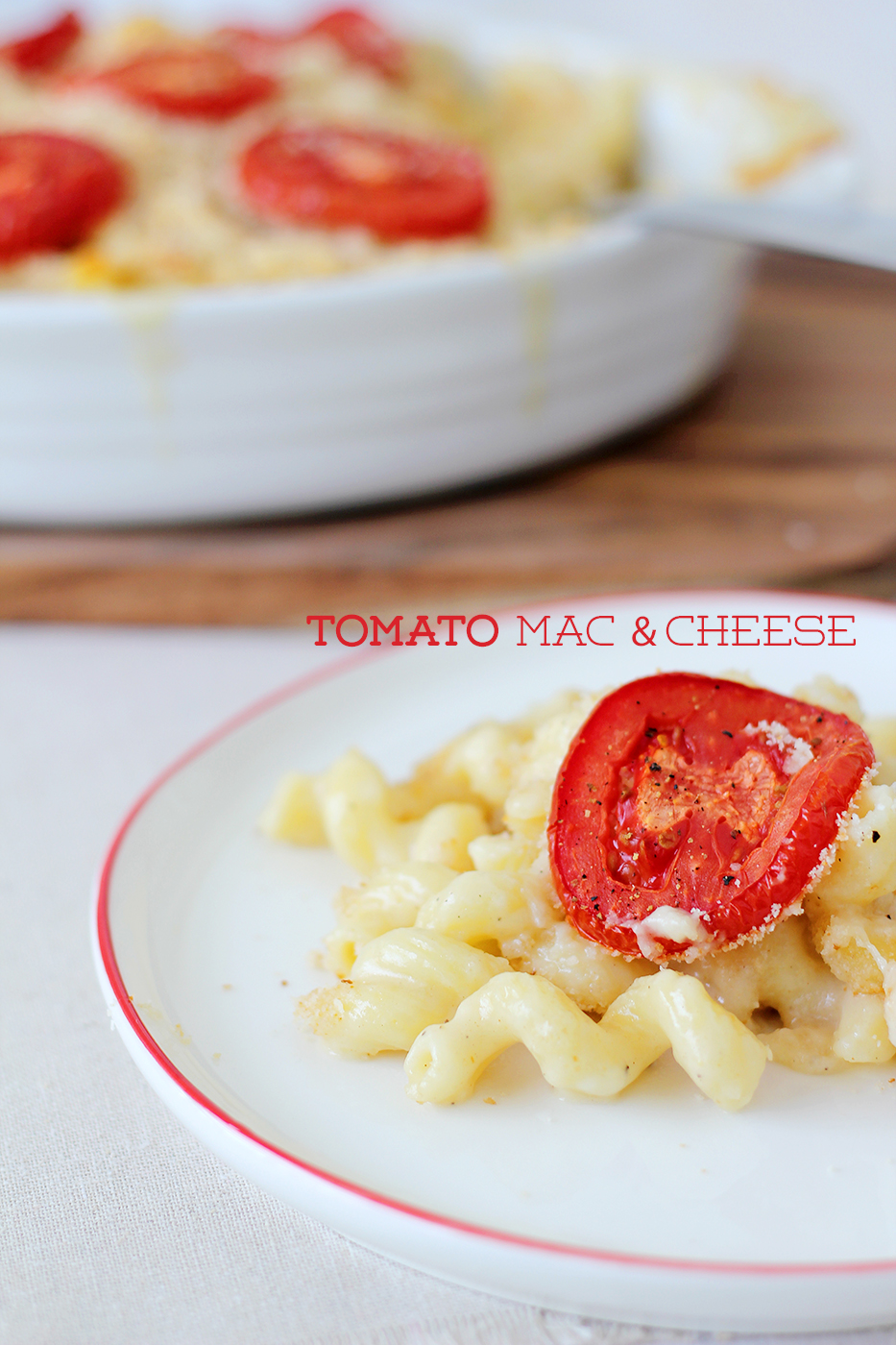 For diners big and small: Tomato mac & cheese - Splash of Something